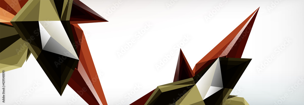 Vector 3d triangles and pyramids abstract background for business or technology presentations, internet posters or web brochure covers Vector 3d triangles and pyramids abstract background for business or technology presentations, internet posters or web brochure covers