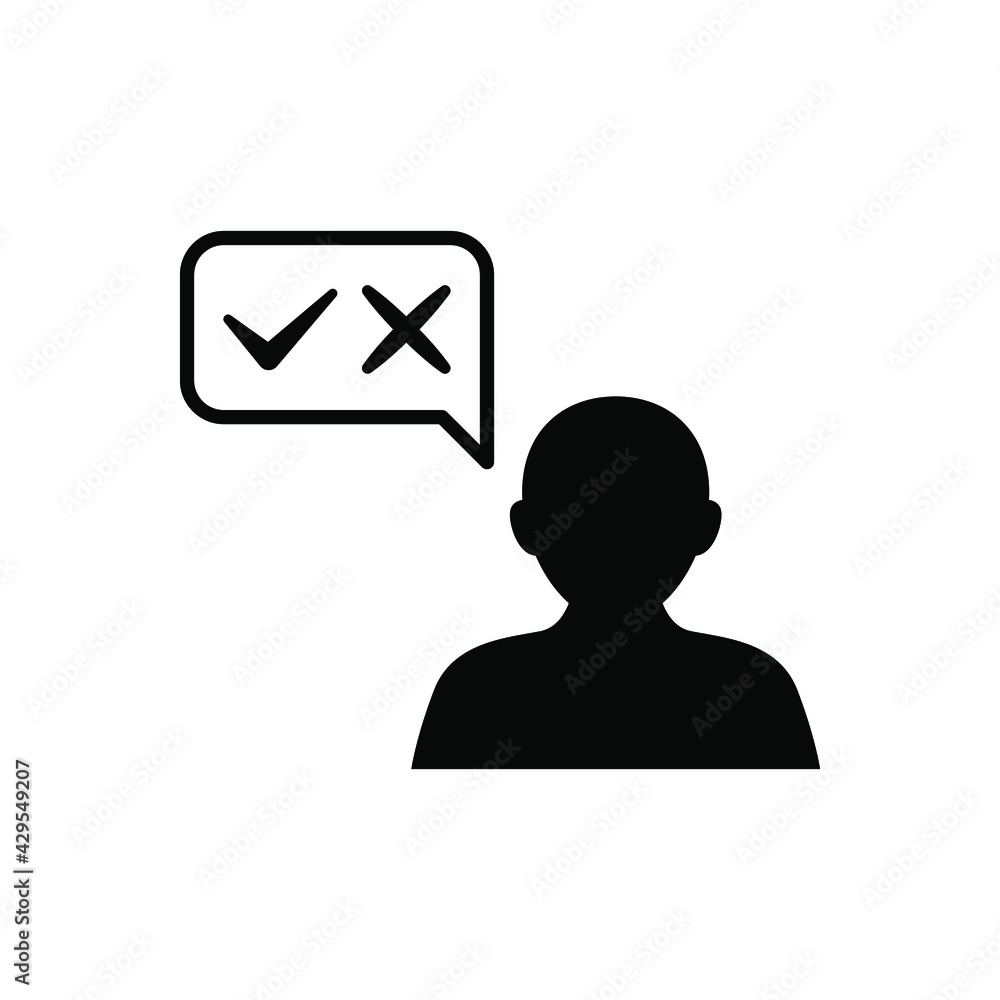 User's choices icon vector graphic illustration User's choices icon vector graphic illustration