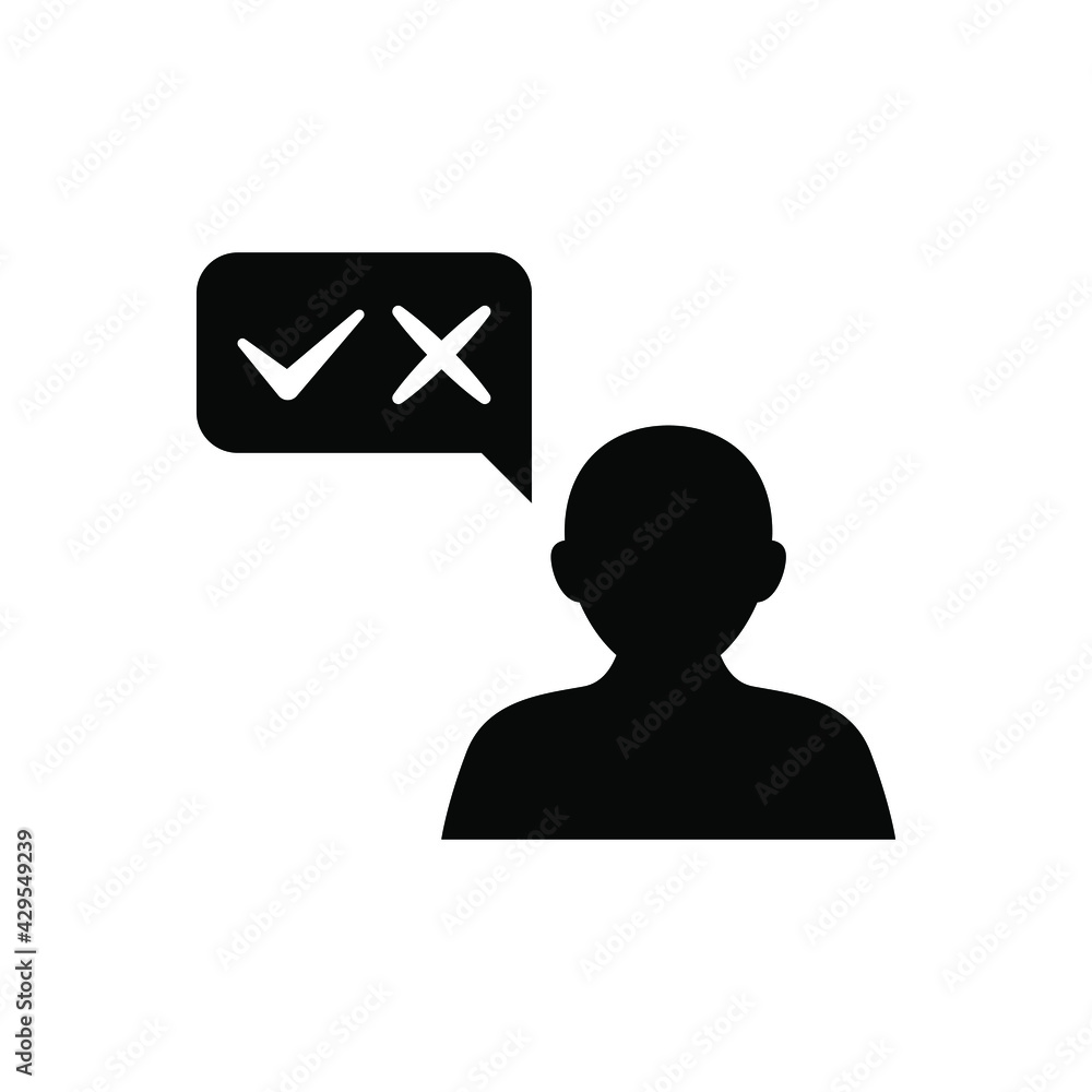 User's choices icon vector graphic illustration User's choices icon vector graphic illustration