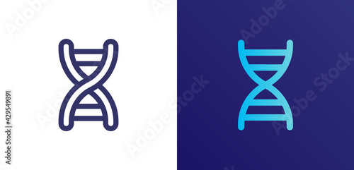 DNA modern symbol icon vector illustration.