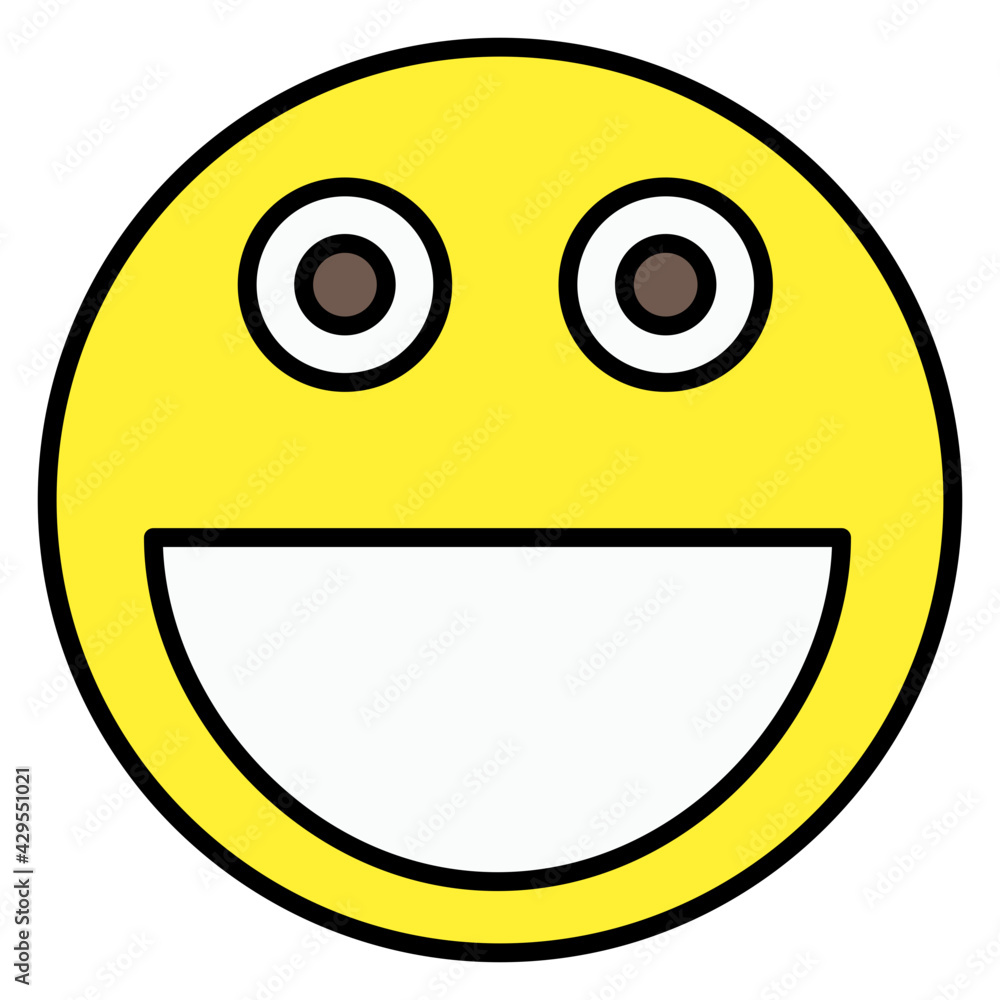 Face with open mouth, icon of laughing emoji Face with open mouth, icon of laughing emoji