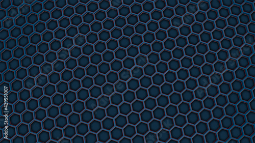 metal hexagonal grid background