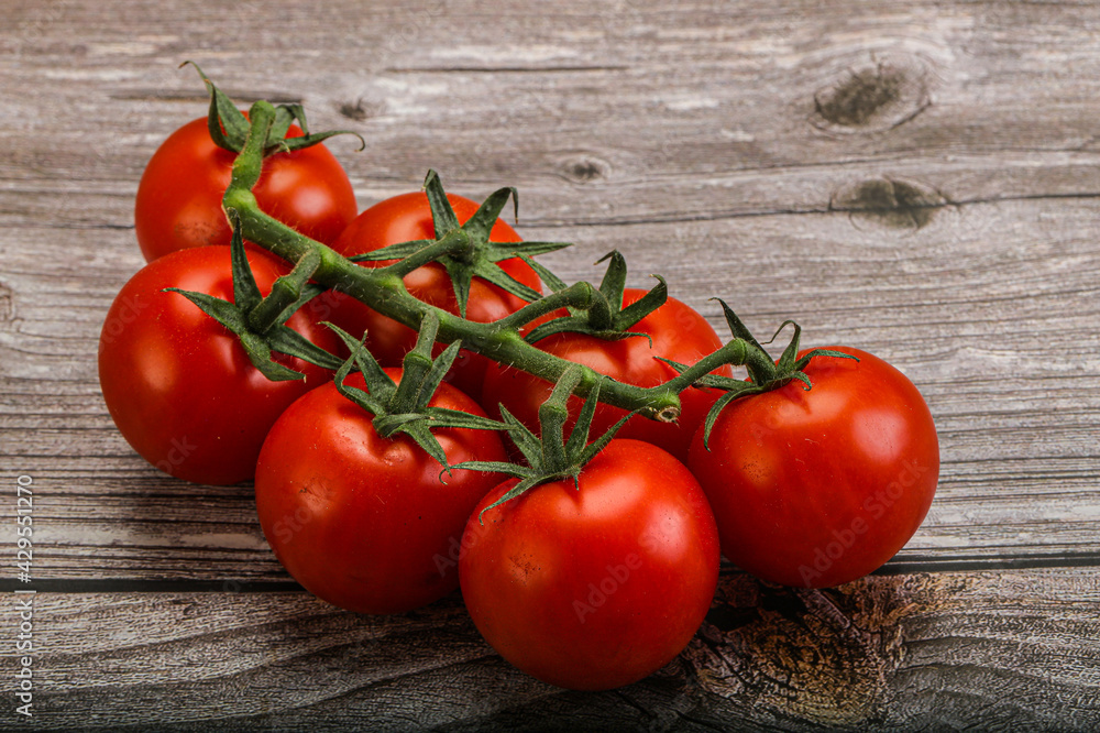 Fresh ripe cherry tomato branch Fresh ripe cherry tomato branch