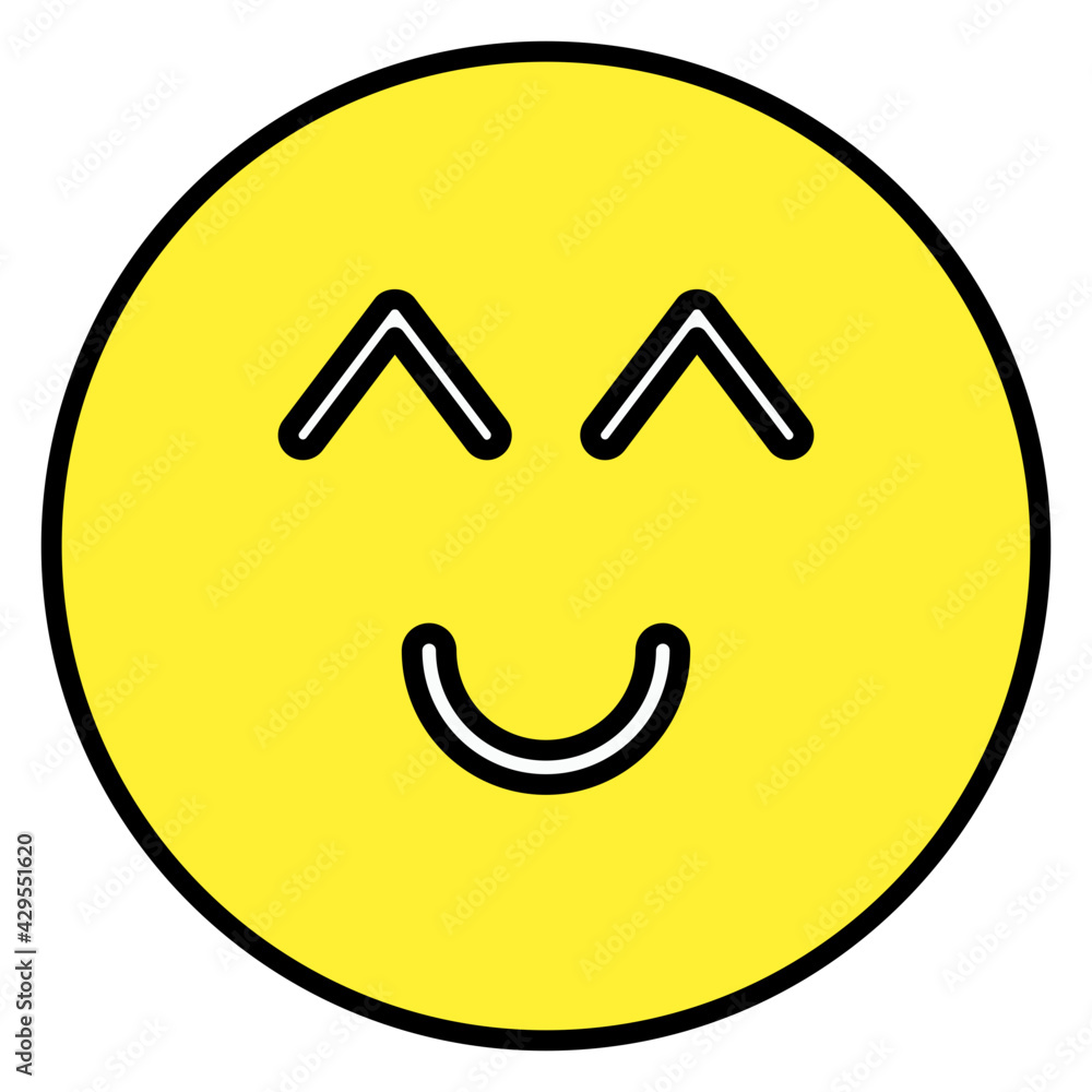 An emoticon face with tightly closed eye An emoticon face with tightly closed eye