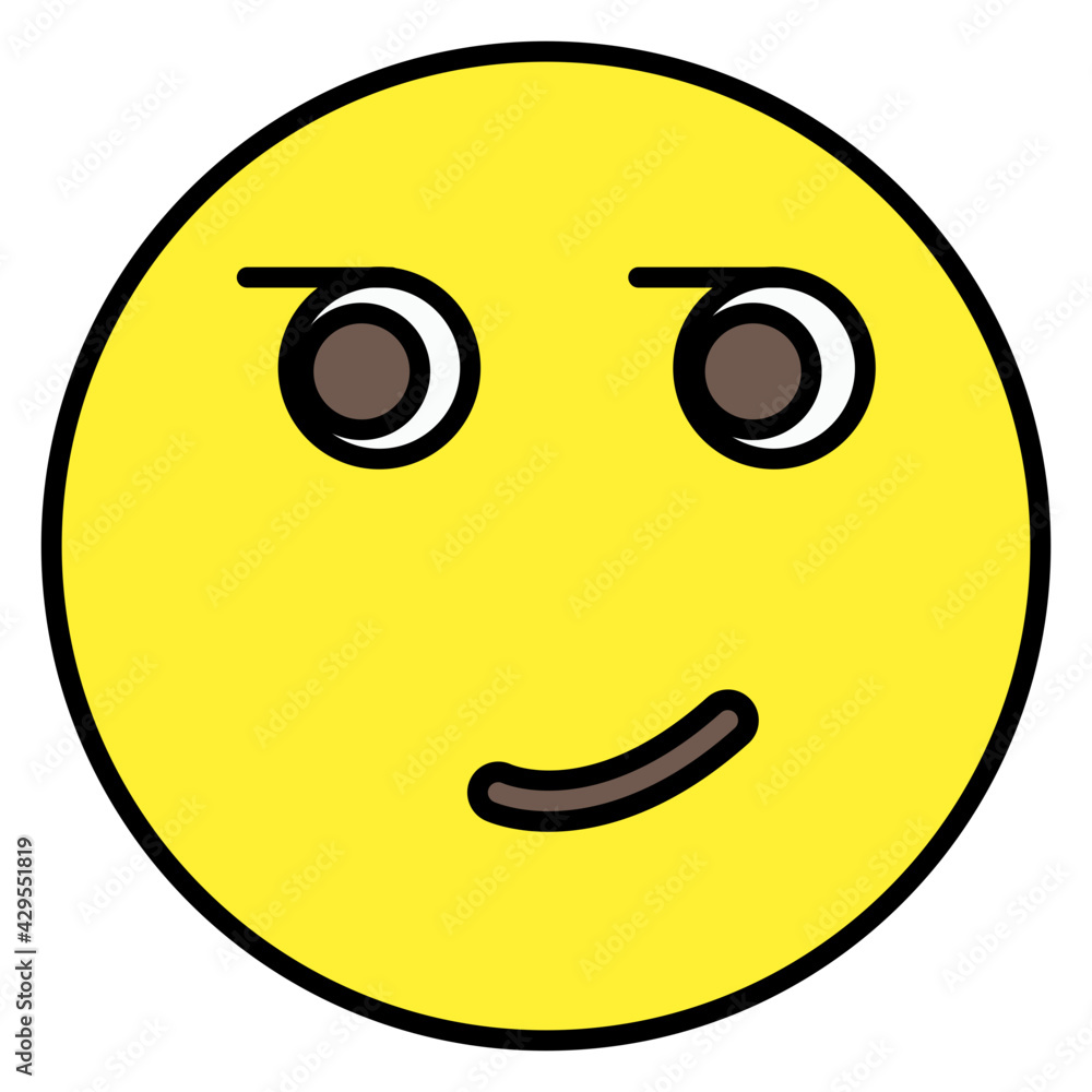 Fototapeta premium Editable flat design icon of attitude emoji