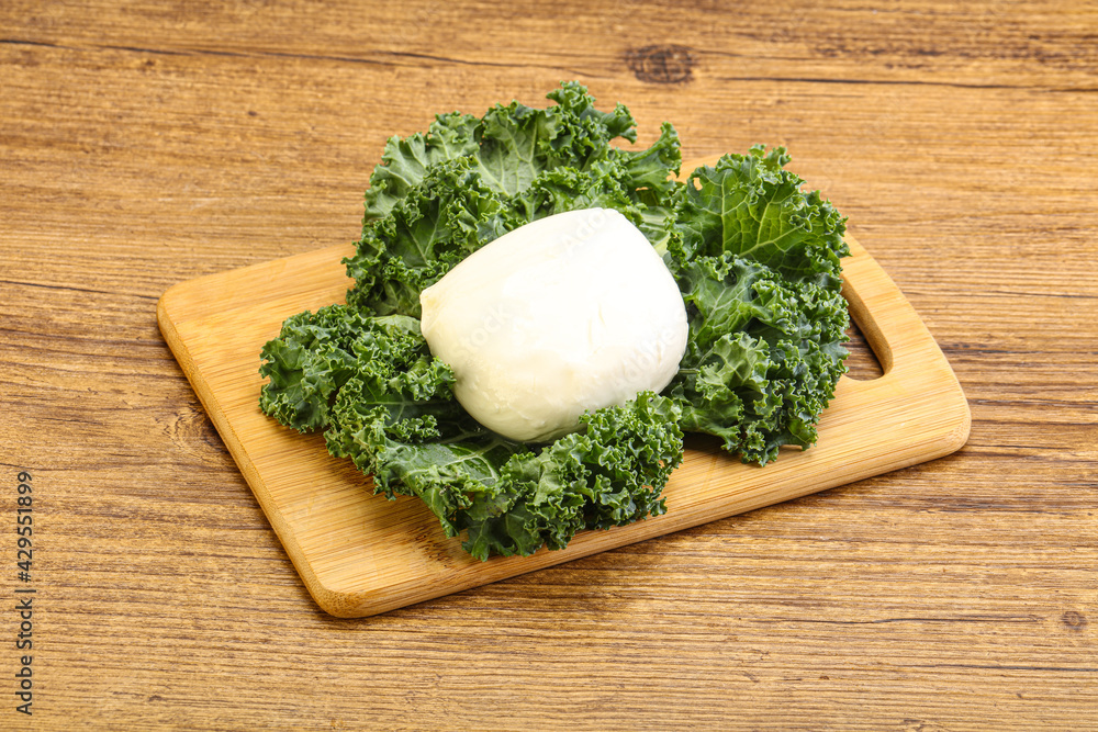Soft mozzarella cheese over board Soft mozzarella cheese over board