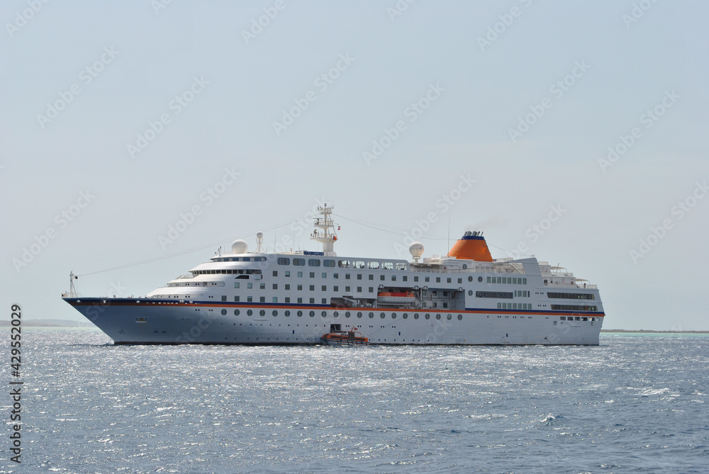 Luxury cruise ferry in the ocean