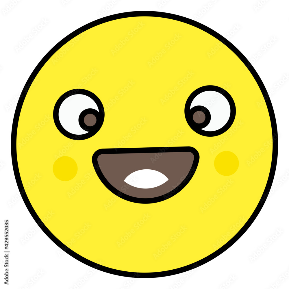 Flat design icon of rolling eyes emoticon Flat design icon of rolling eyes emoticon