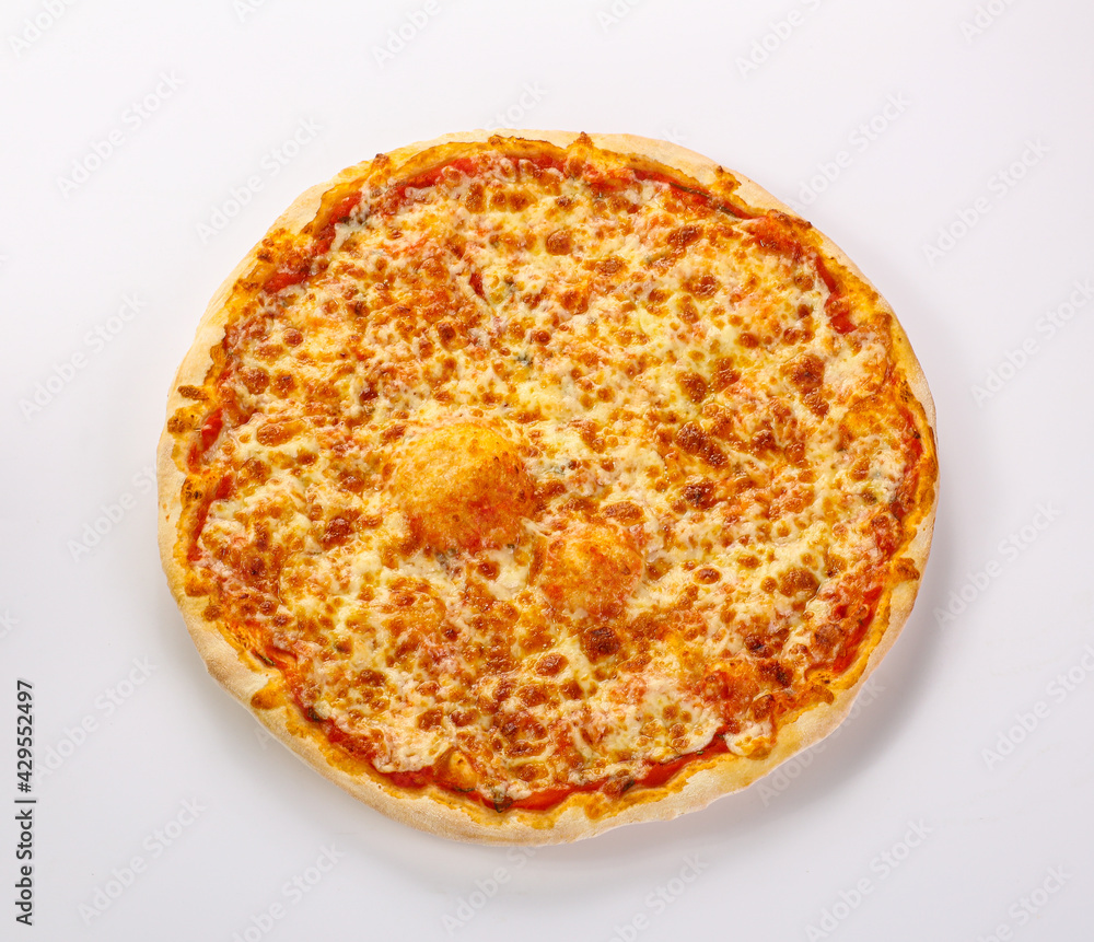 Italian traditional Pizza Margarita with cheese Italian traditional Pizza Margarita with cheese