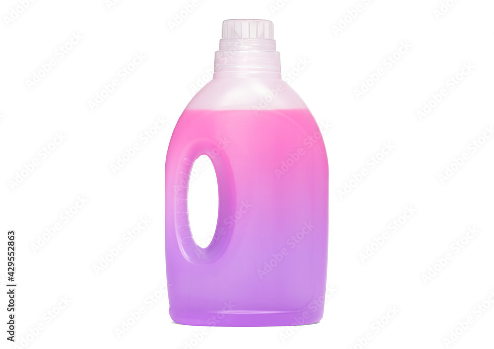 Detergent bottle, pink liquid washing soap for textile Detergent bottle, pink liquid washing soap for textile