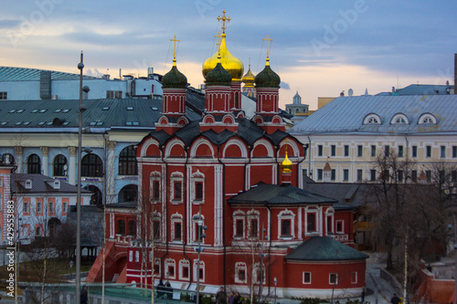Znamensky Monastery near Red Square, Moscow, Russia.