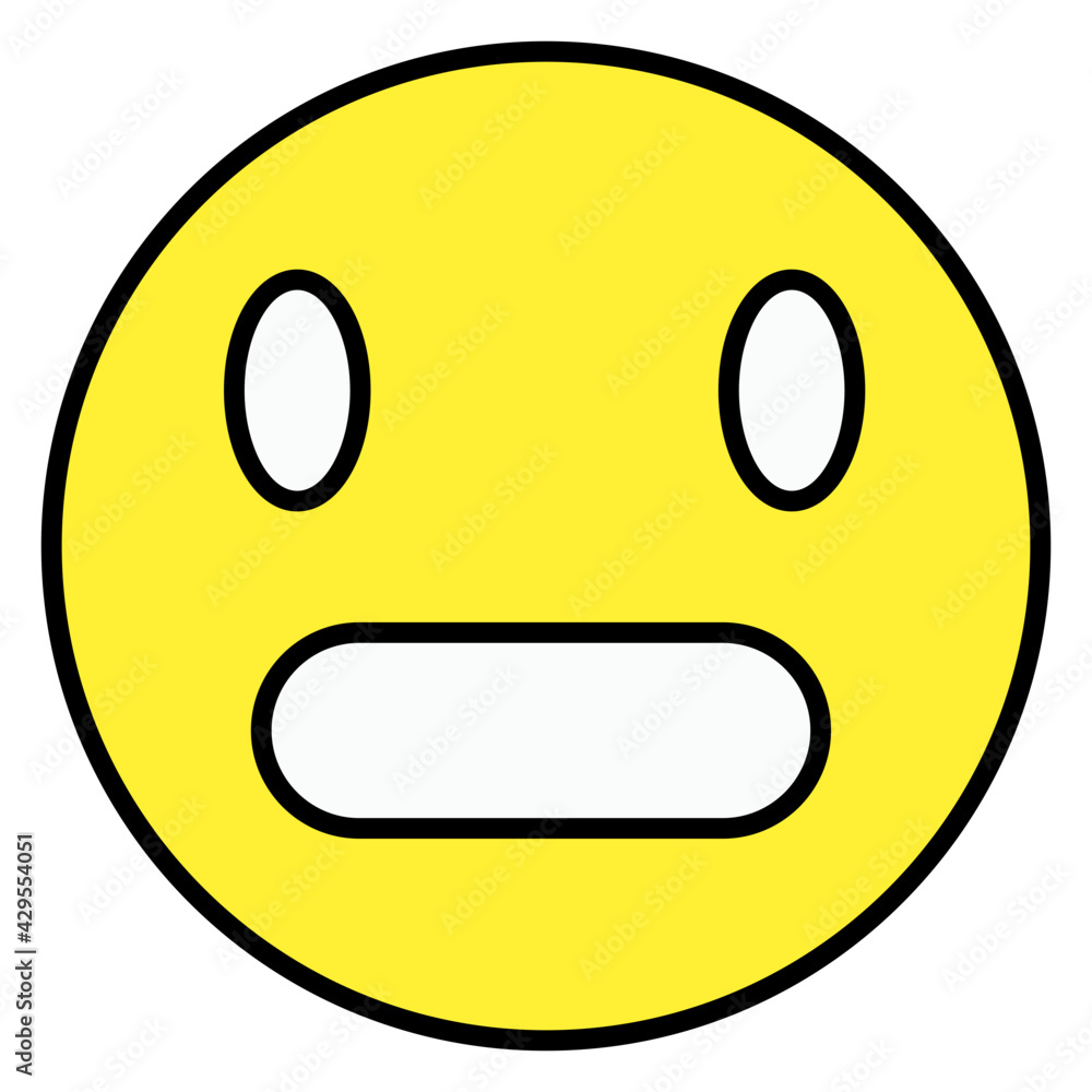 A colorful design icon of grimacing emoji A colorful design icon of grimacing emoji