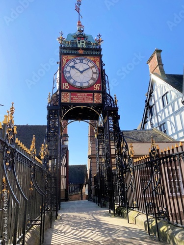 A view of the Eastgate Clock in Chester photo