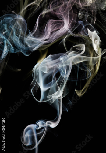 Colorful smoke abstract shape