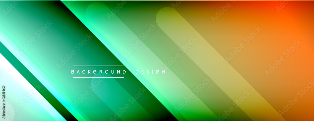 Dynamic lines abstract background. 3D shadow effects and fluid gradients. Modern overlapping forms