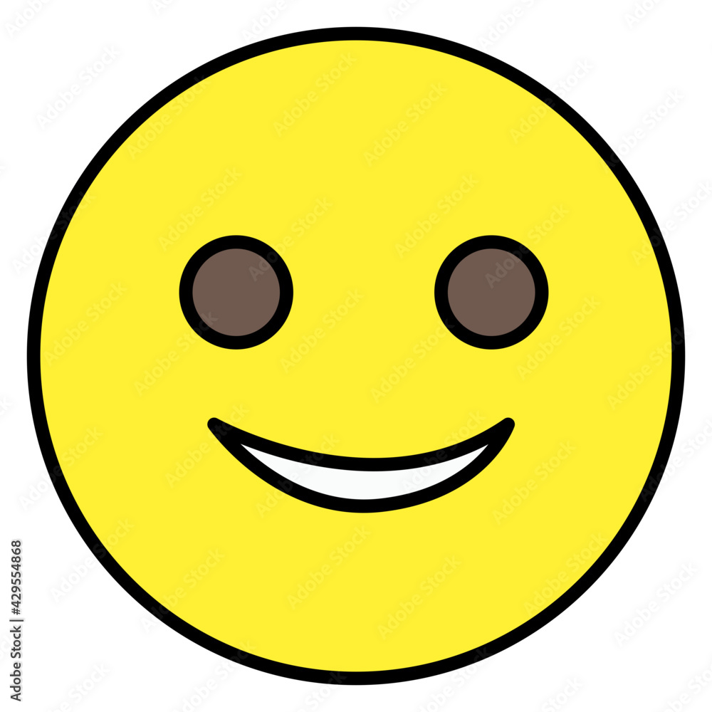 A beautiful design icon of smiley emoji A beautiful design icon of smiley emoji