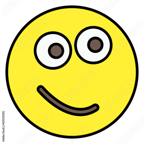 An icon design of smirk emoji 