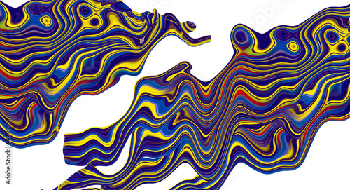 Abstract colorful artistic wavy banner design. 