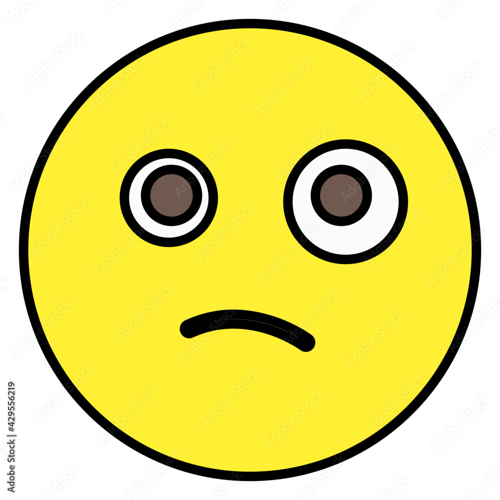 Flat design icon of zany emotion Flat design icon of zany emotion