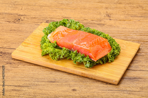 Salmon fillet slice for cooking