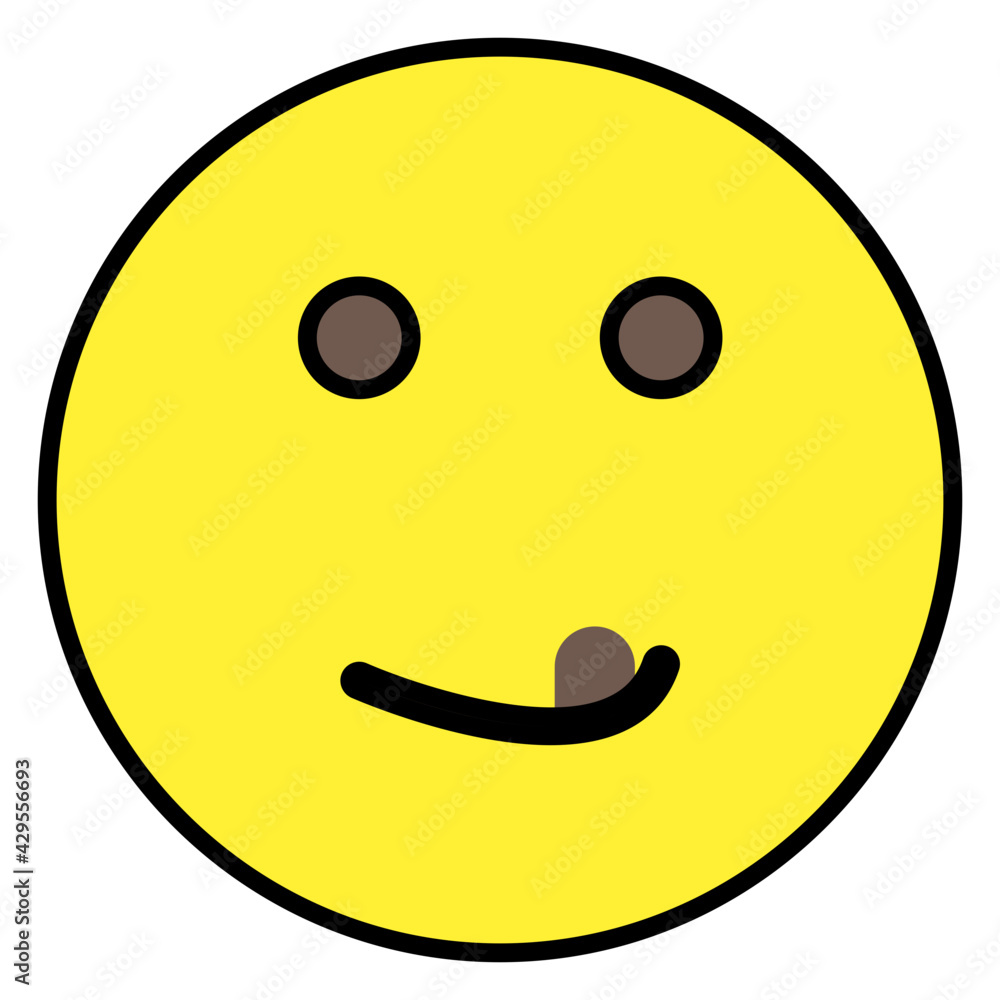 Fototapeta premium Flat design icon of cute emoticon 