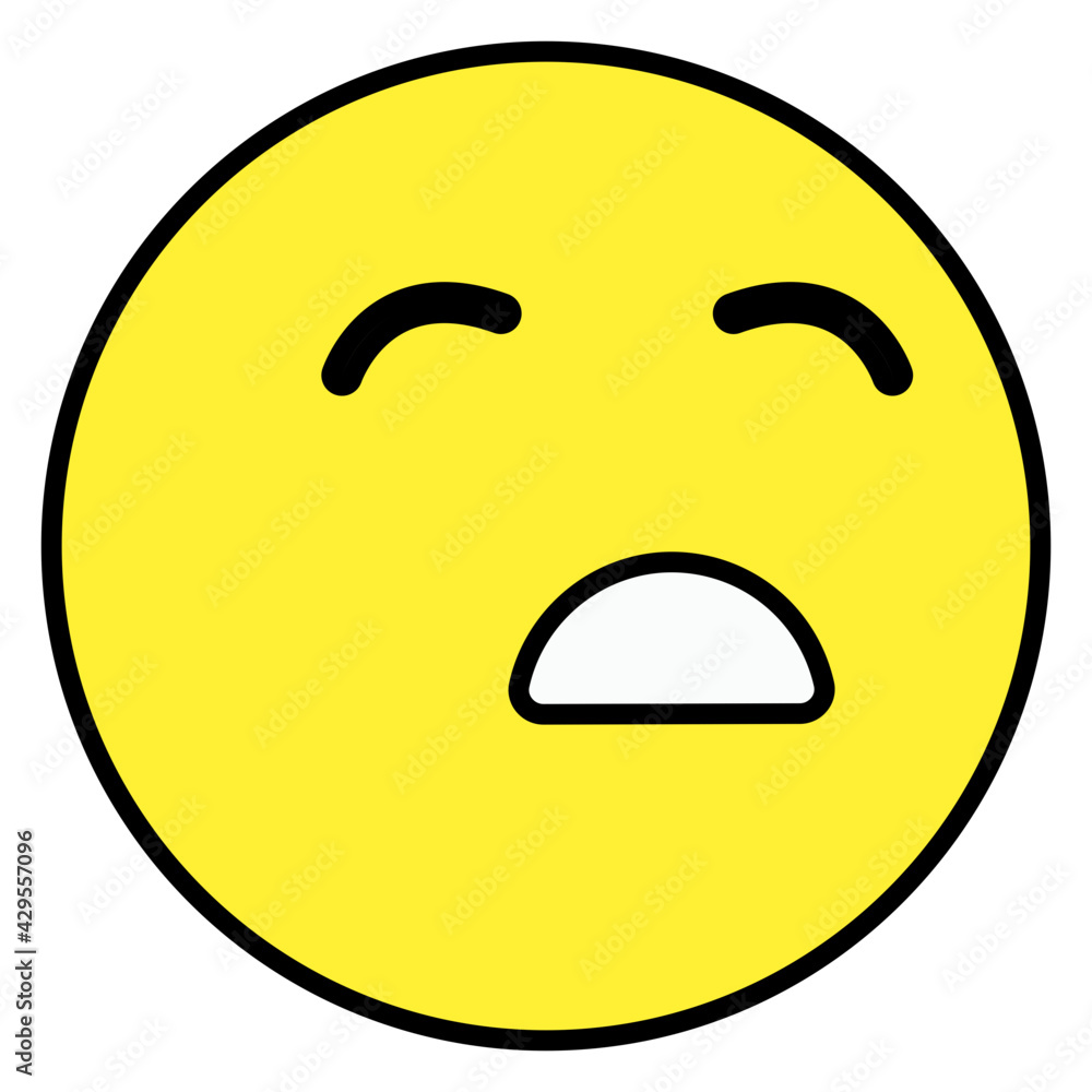 Fototapeta premium Astonished emoji icon, editable vector 