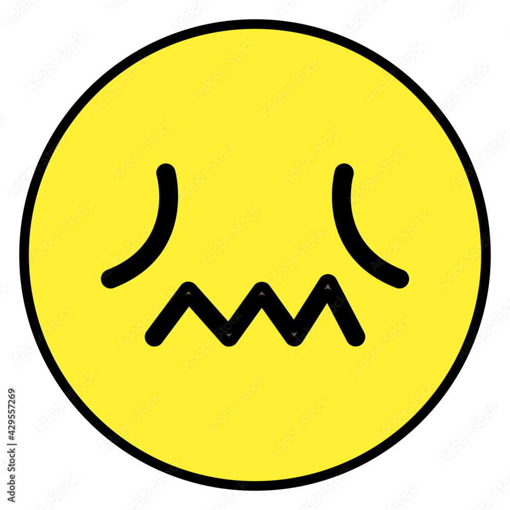 A unique design icon of confounded emoticon A unique design icon of confounded emoticon