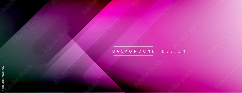 Fototapeta premium Dynamic lines abstract background. 3D shadow effects and fluid gradients. Modern overlapping forms