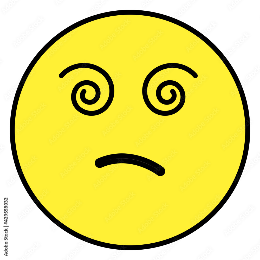 Flat design icon of rolling eyes emoticon Flat design icon of rolling eyes emoticon