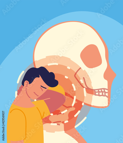 man with neck pain