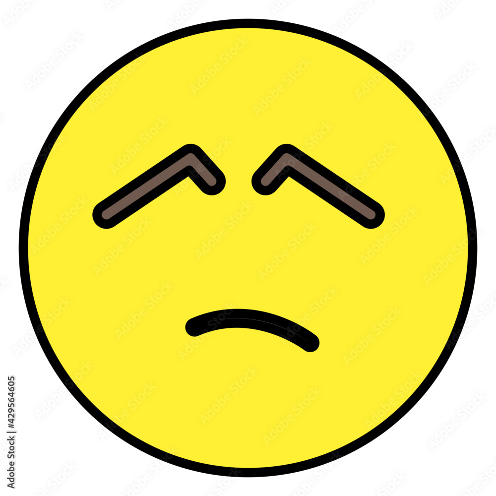 An emoticon face with tightly closed eyes Stock Vector Adobe Stock