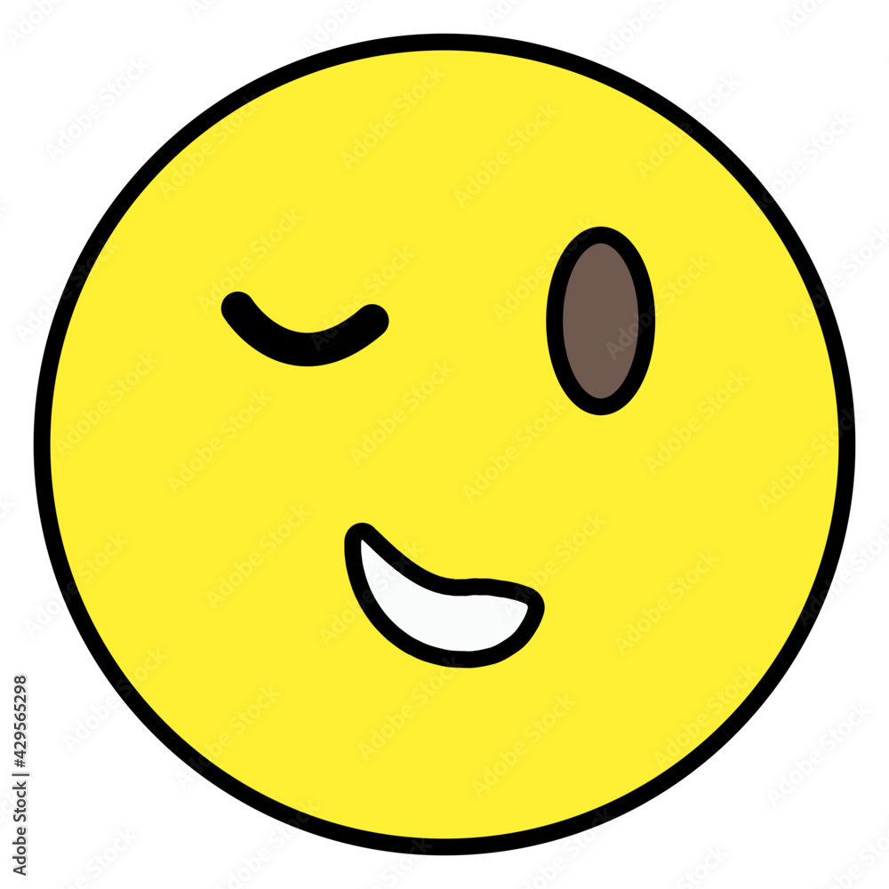 Fototapeta premium Flat design icon of emoticon