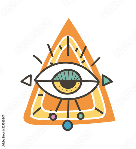 Eye talisman as an occultism and prophecy sacred symbol