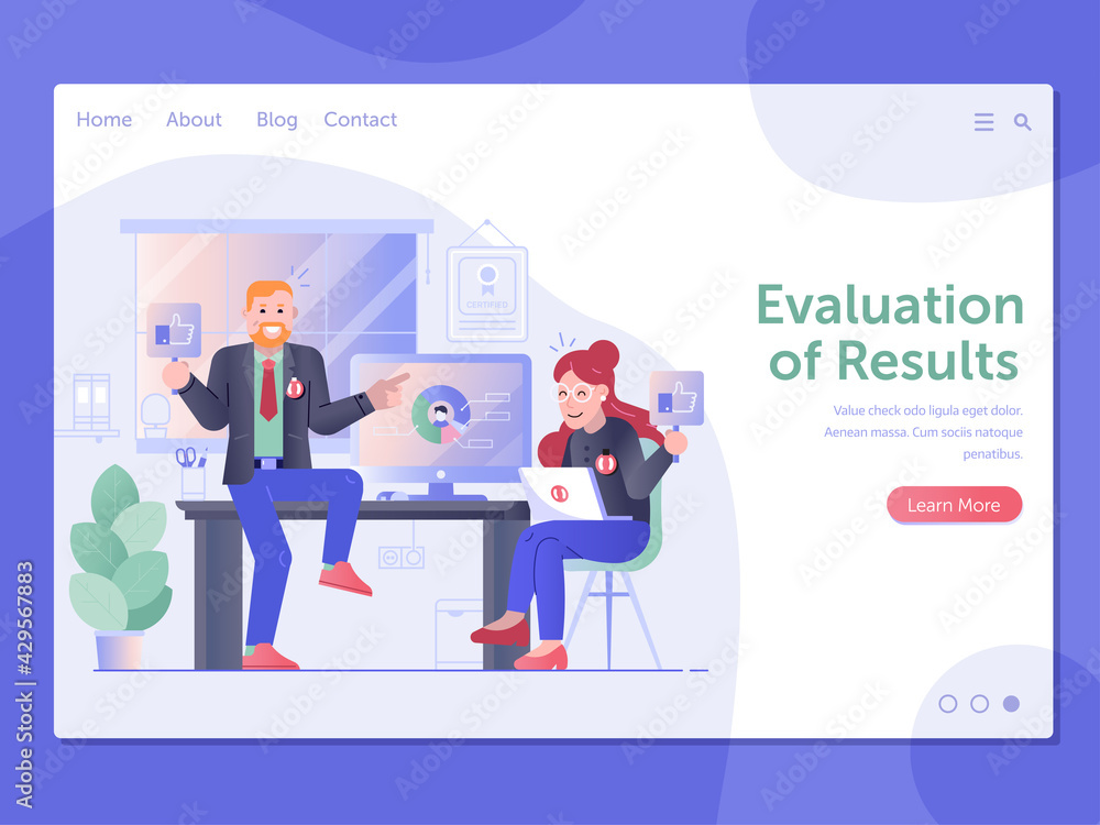 Evaluations of Results Web Page Banner Template