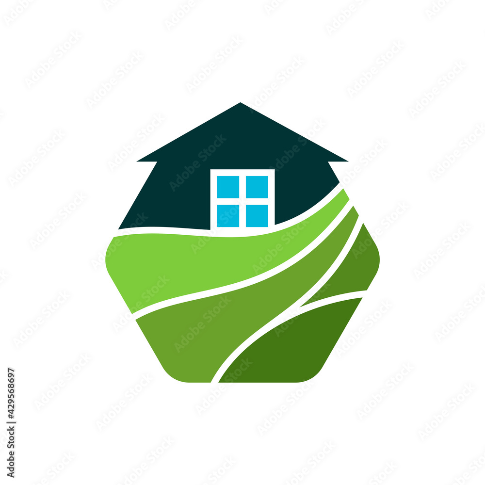 Nature Landscape logo design vector illustration, Creative Nature Landscape logo design concept template, symbols icons Nature Landscape logo design vector illustration, Creative Nature Landscape logo design concept template, symbols icons