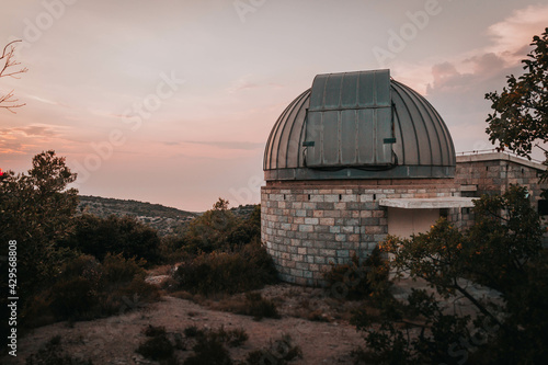 Crimean Astrophysical Observatory during the sunset