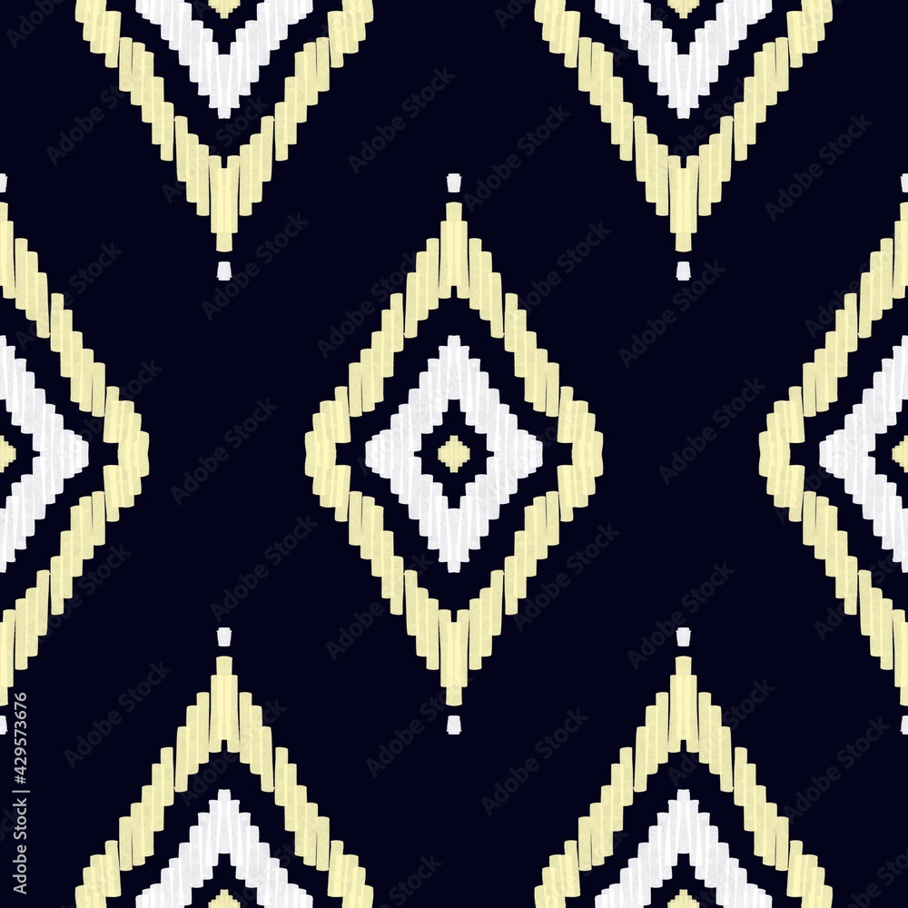 seamless knitted pattern Ikat pattern motif aztec textile fabric tribal ethnic mandalas native boho bohemian