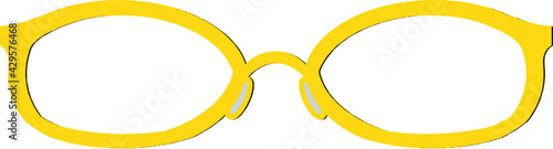 Illustration material of yellow glasses