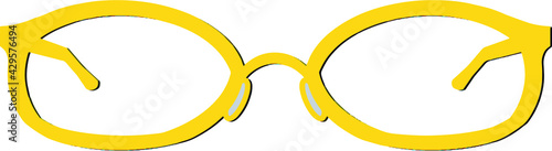 Illustration of yellow glasses