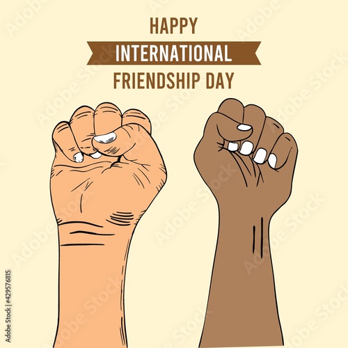 happy international friendship day design vector template