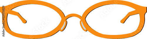 Illustration of orange glasses