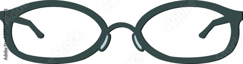 Illustration of black glasses