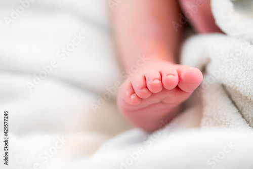 Close-up of a baby s foot and its little toes