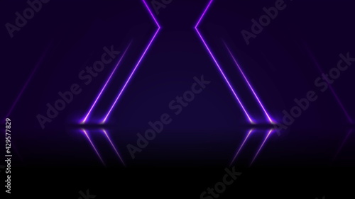 Ultraviolet neon laser lines technology background