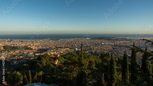 Panoramic view of Barcelona, from the top of Tibidabo hill © Catalin