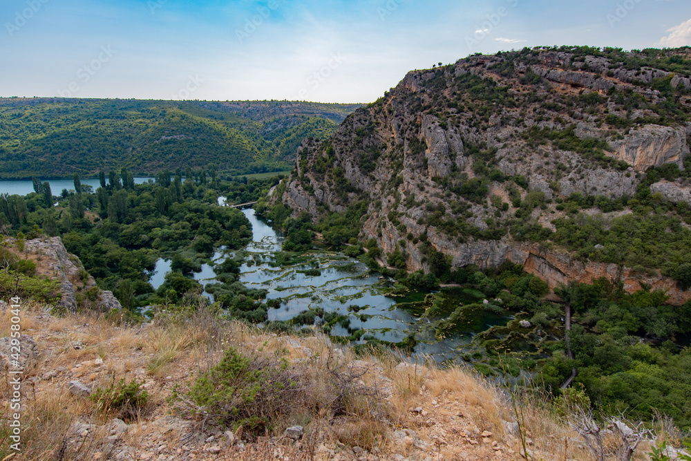 A River in a Canyon in Krka National Park