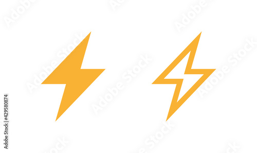 Bolt Vector Icon. Lightning Bolt, Electricity Bolt or Spark Flat Icon Symbol