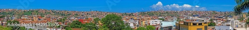 Fototapeta Naklejka Na Ścianę i Meble -  Panoramic view over the sea of houses of the Brazilian metropolis Salvador de Bahia
