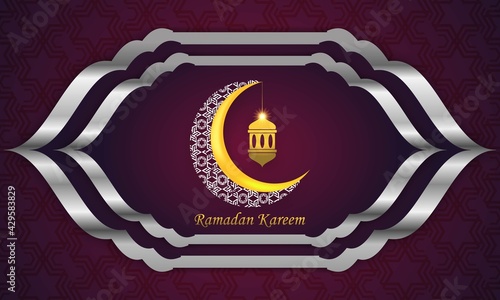 Ramadan kareem background for social media post design template.