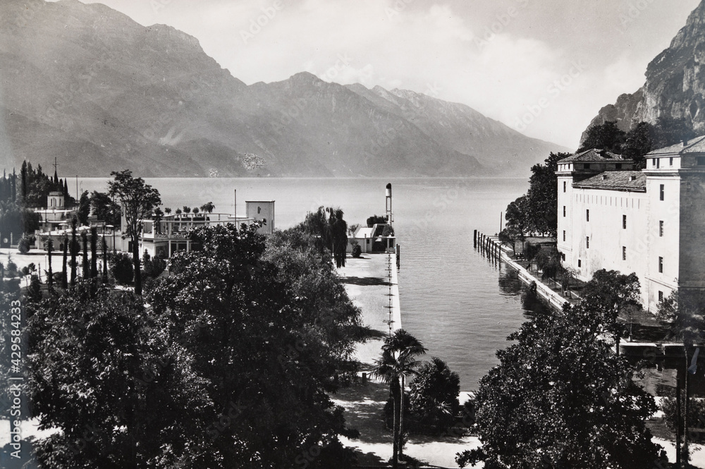 Landscapes of Riva del Garda in the 1950s Stock Photo | Adobe Stock